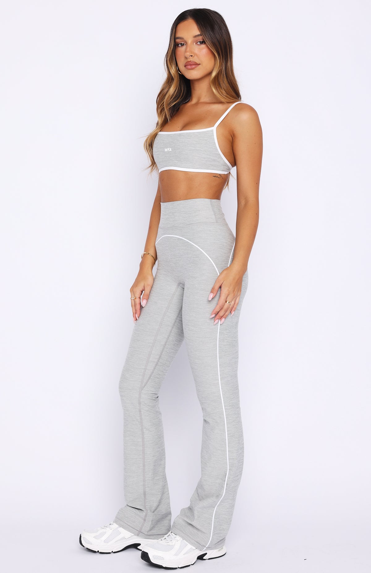 Volt Flare Leggings Grey Marle - Image 3