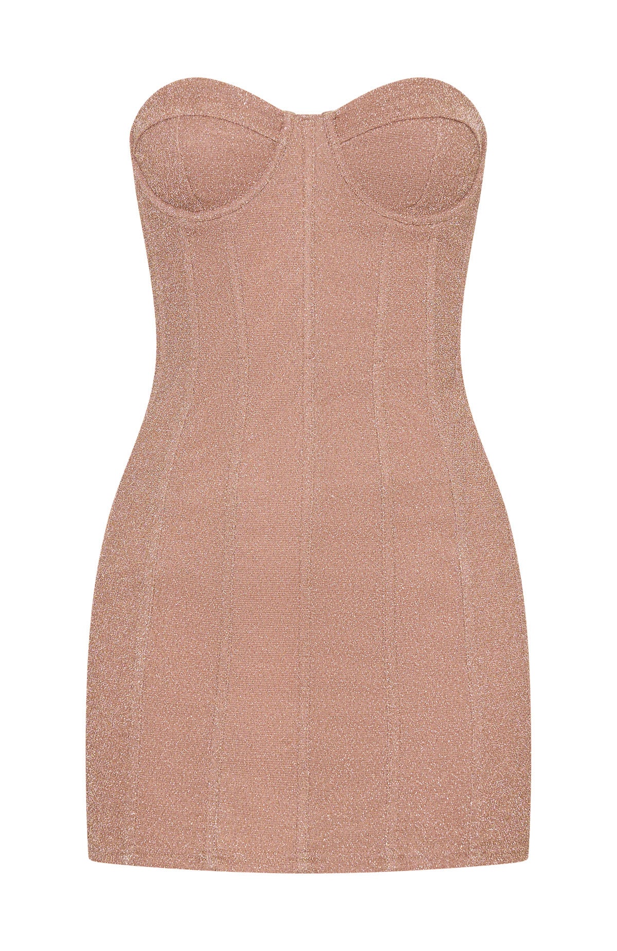 Walk Of Fame Strapless Mini Dress Champagne - Image 7