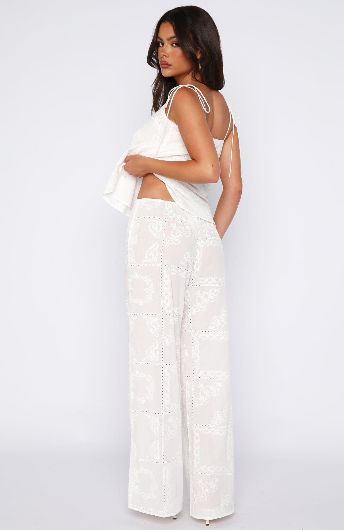 Born To Roam Pants White - Image 4