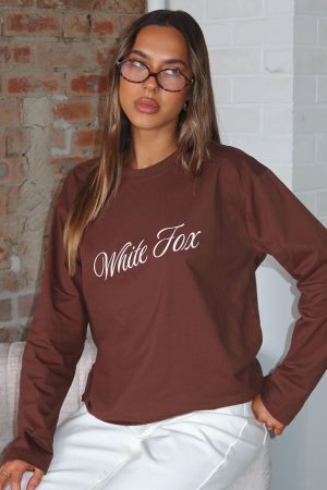 What The Heart Wants Long Sleeve Tee Chocolate