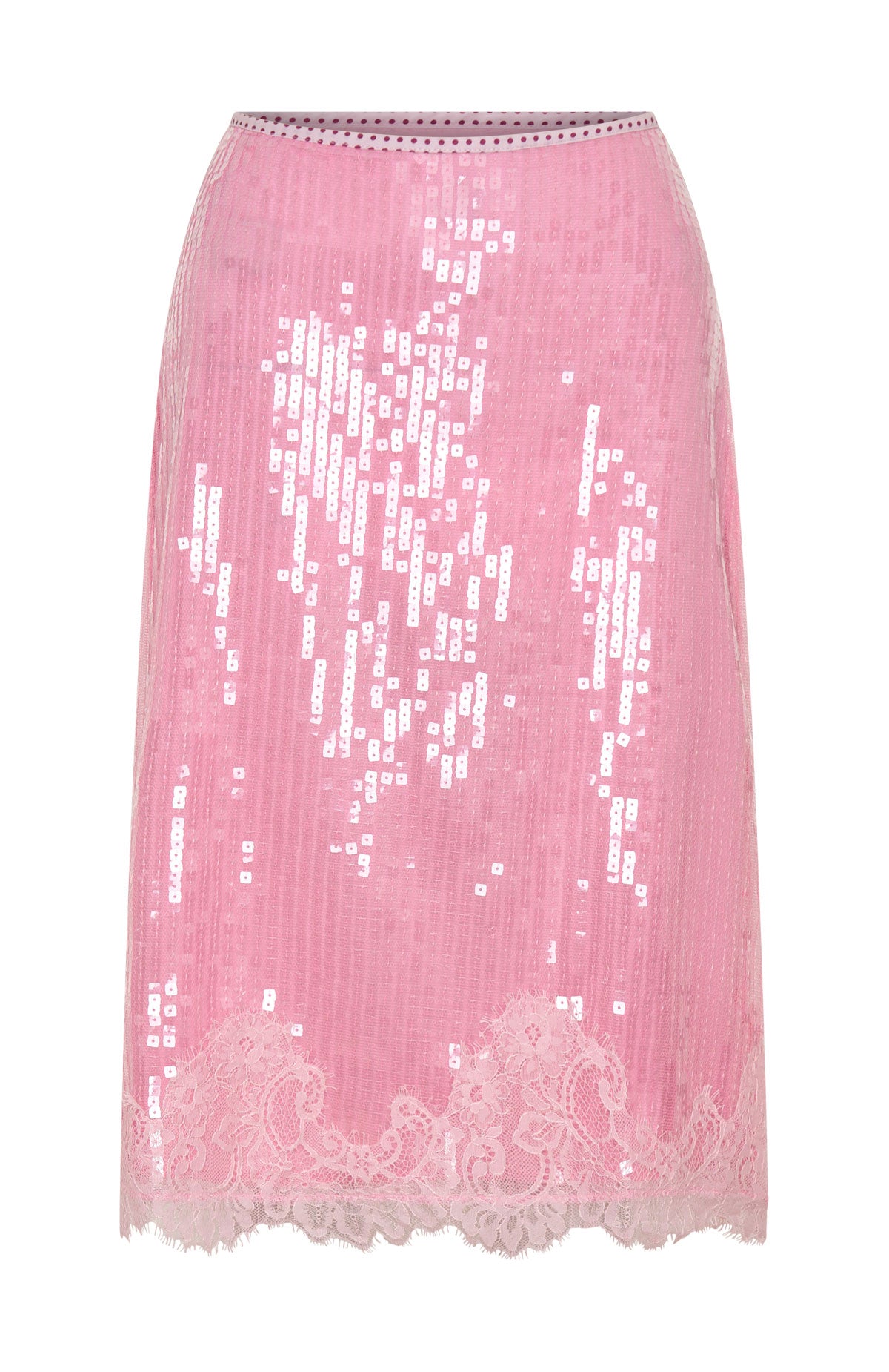 Whispered Promise Sequin Midi Skirt Candy Pink - Image 6