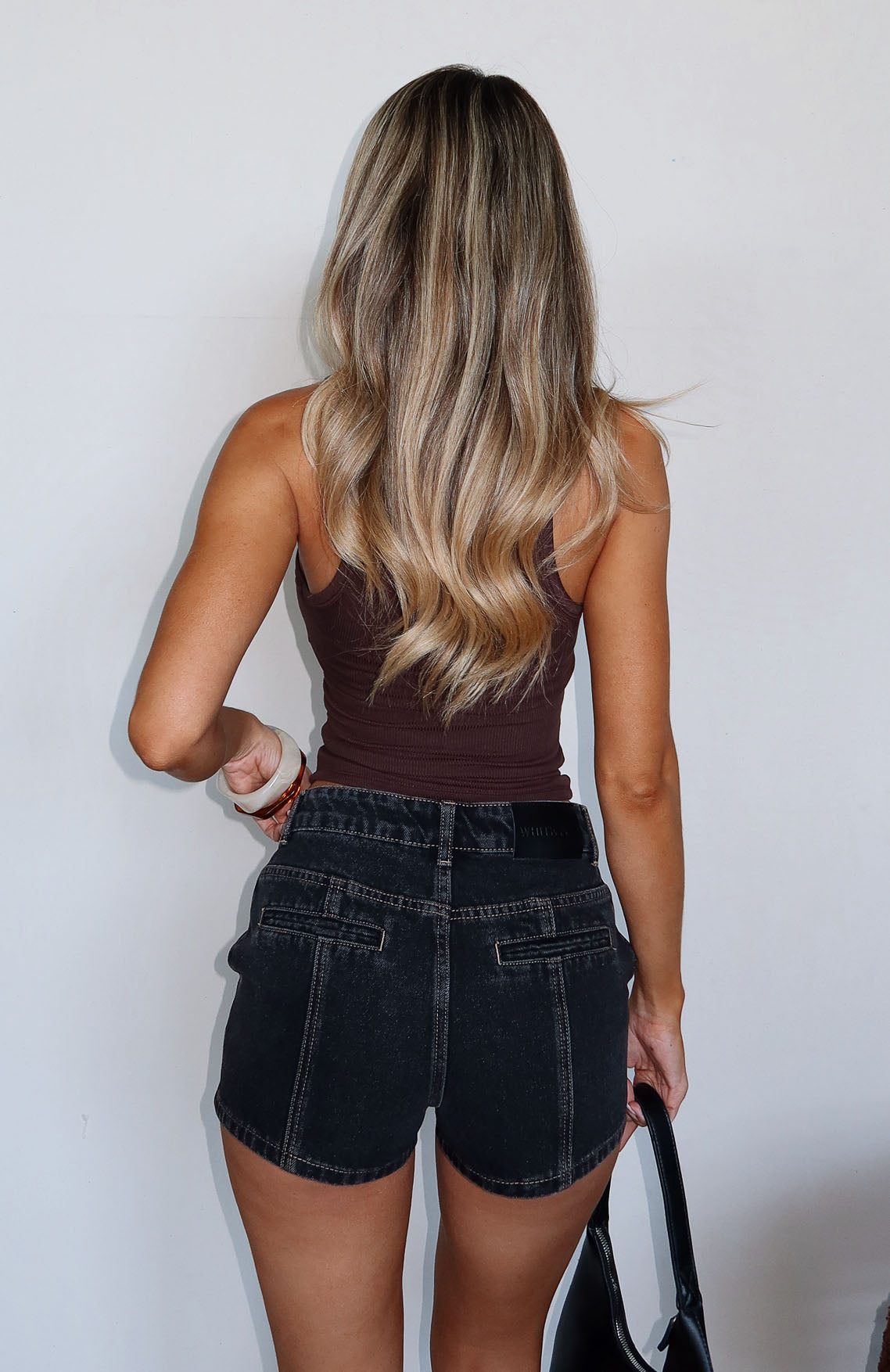 Whispers Of Us Denim Shorts Black Acid - Image 2