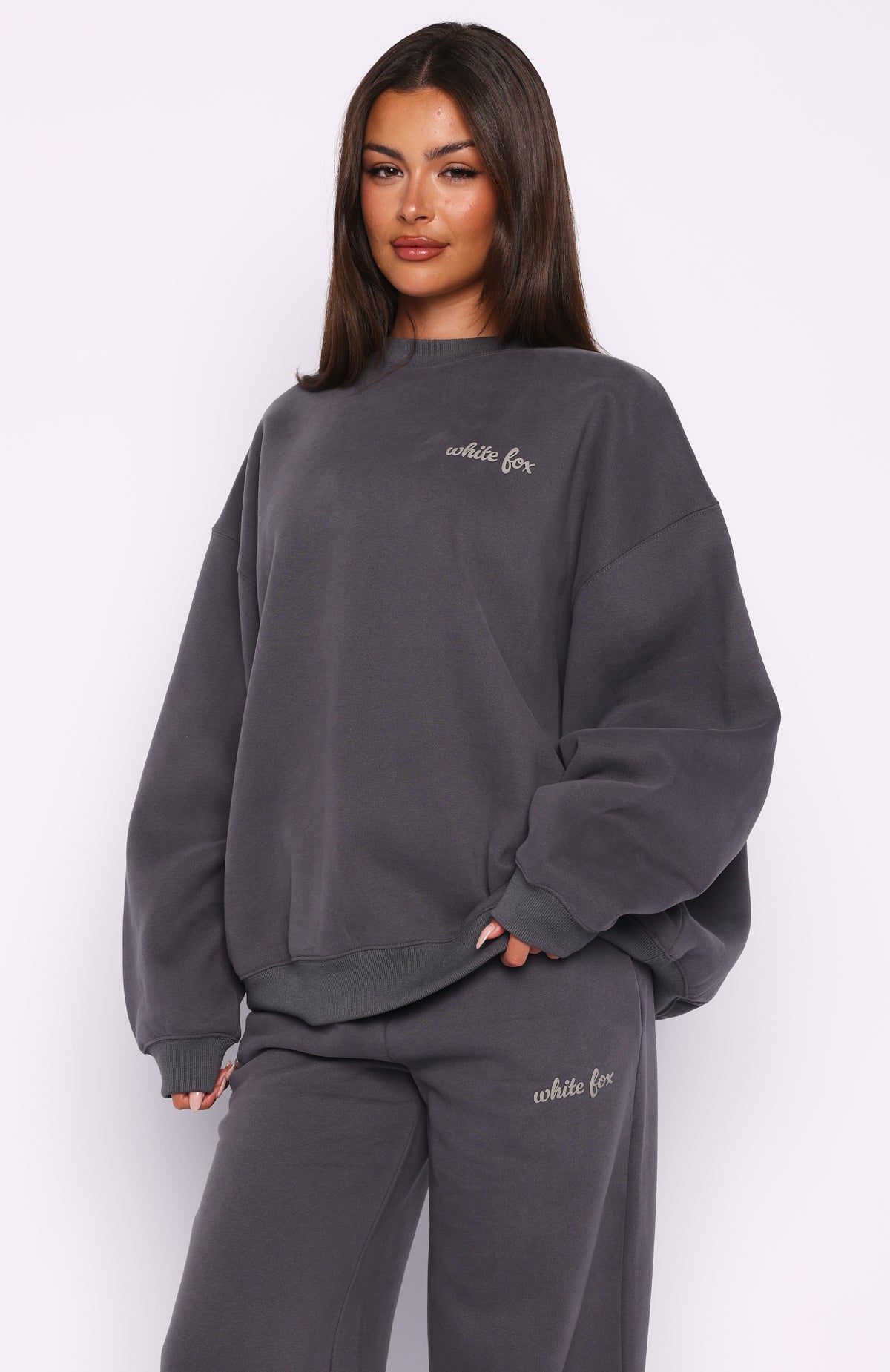 Why Won't You Oversized Drop Shoulder Sweater Volcanic - Image 3
