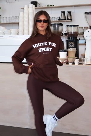 Winning Team Oversized Hoodie Chocolate