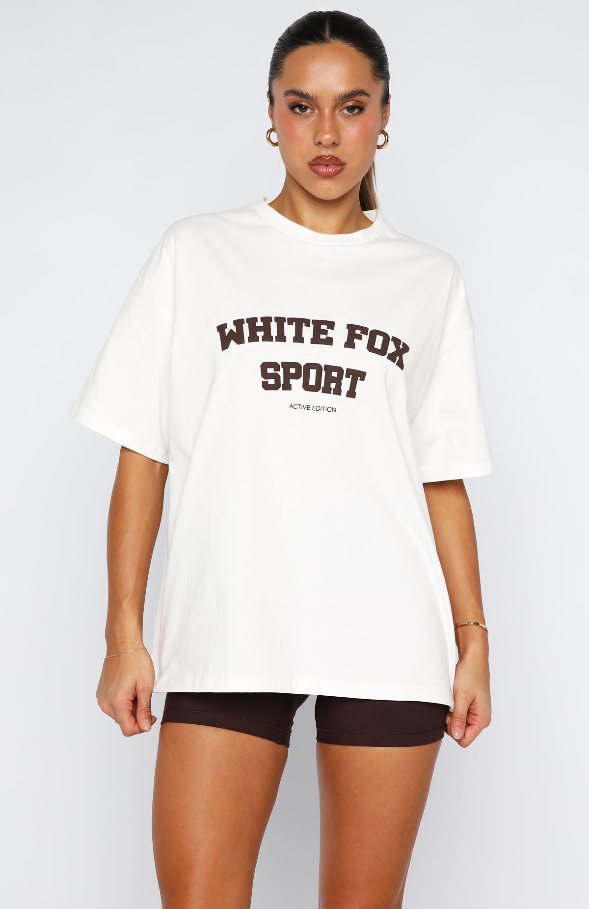 Winning Team Oversized Tee White/Chocolate - Image 2