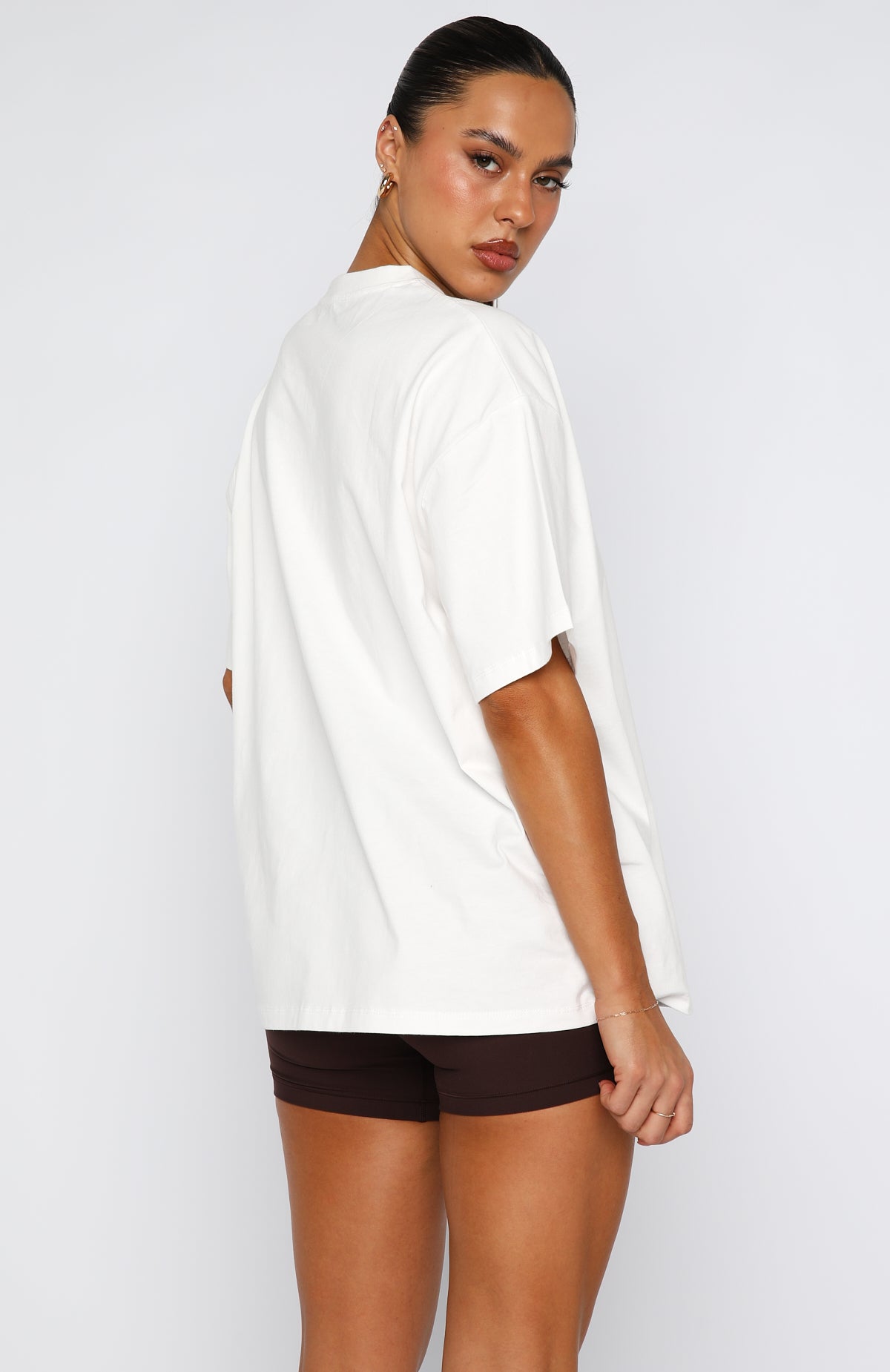 Winning Team Oversized Tee White/Chocolate - Image 4