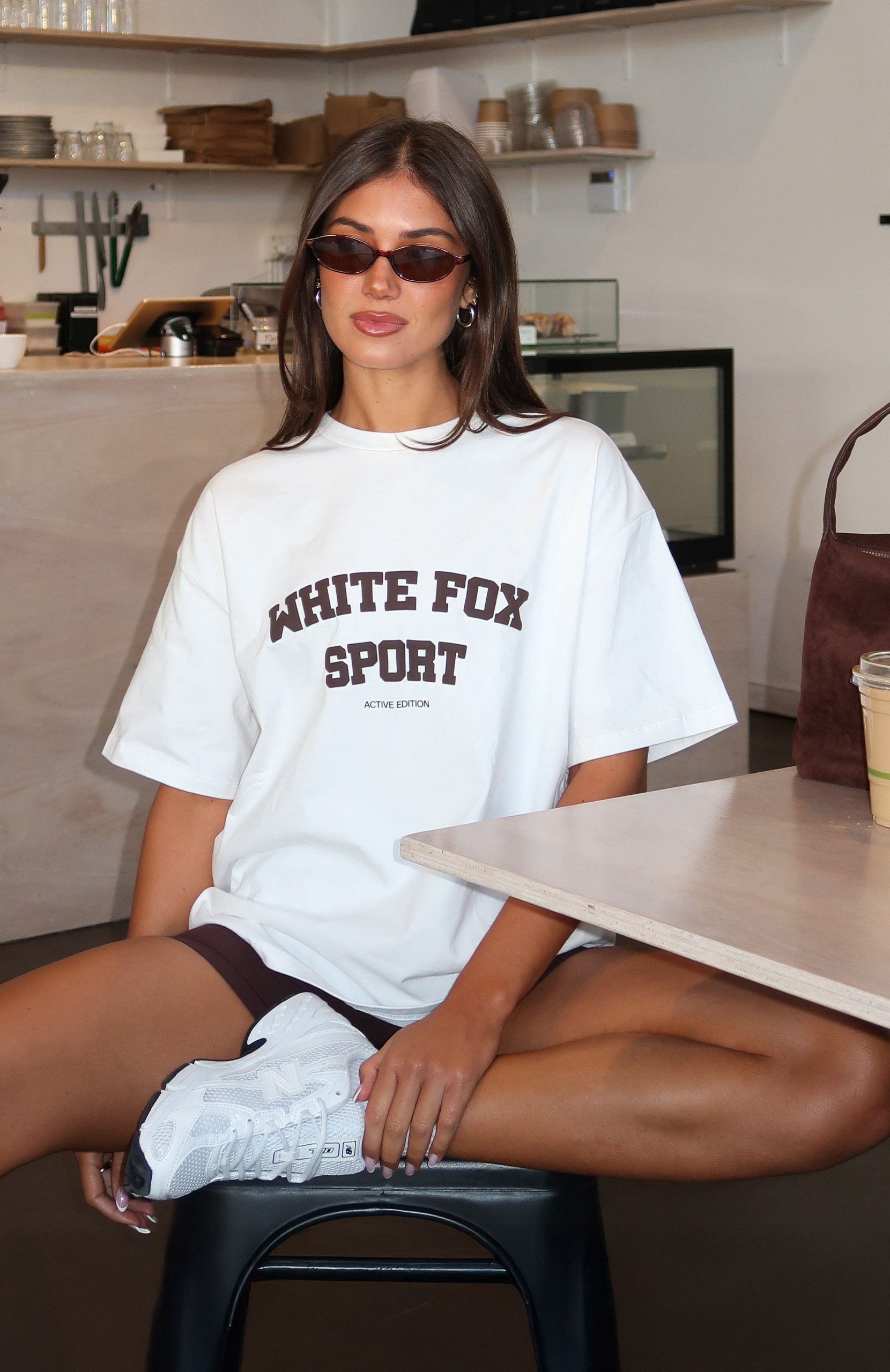 Winning Team Oversized Tee White/Chocolate - Image 6