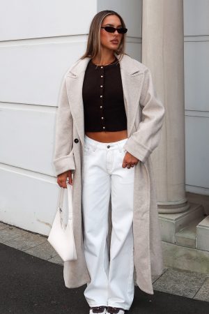 Winter Holiday Oversized Coat Oat