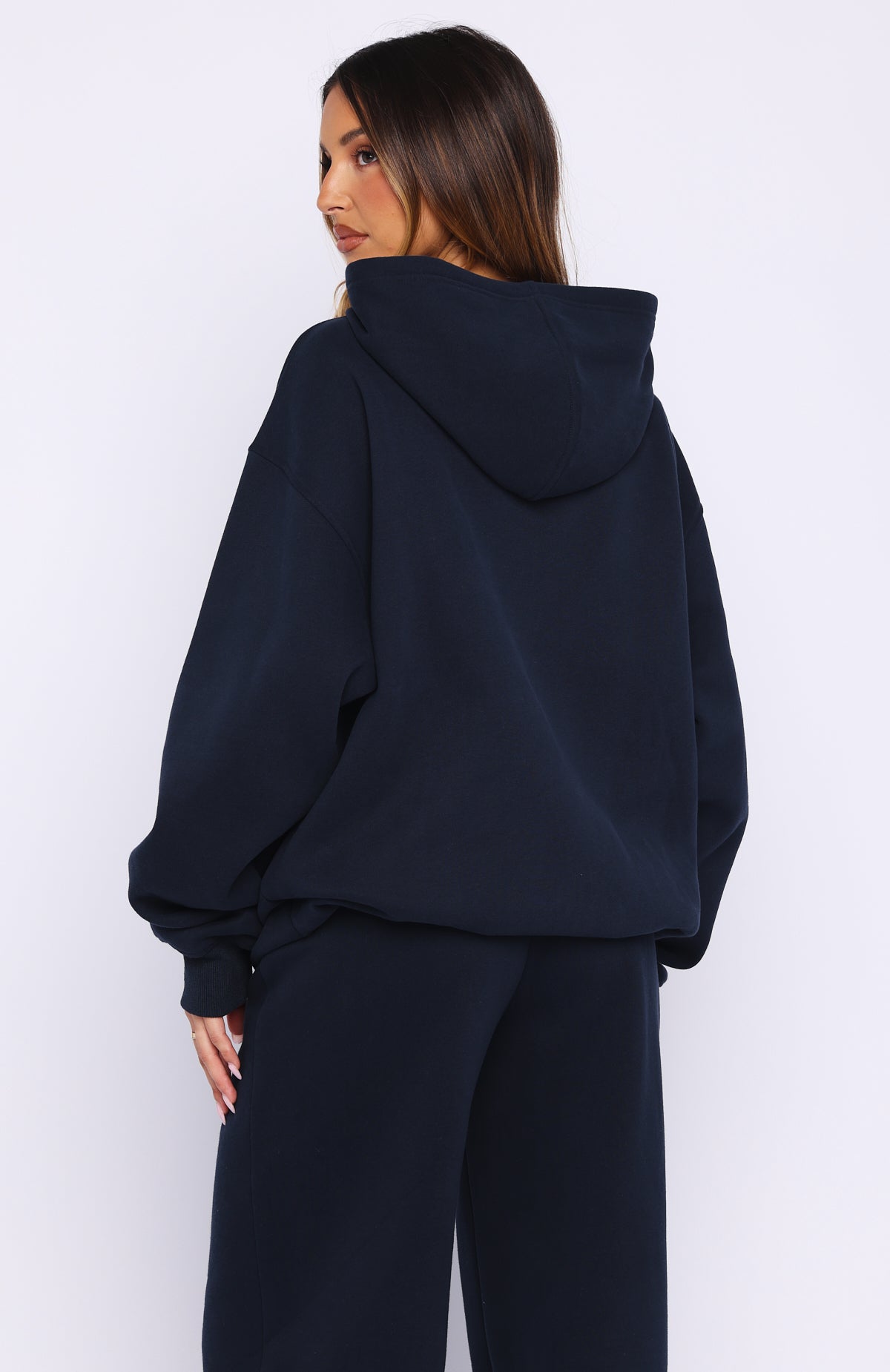 Wishing For It Oversized Hoodie Navy - Image 4