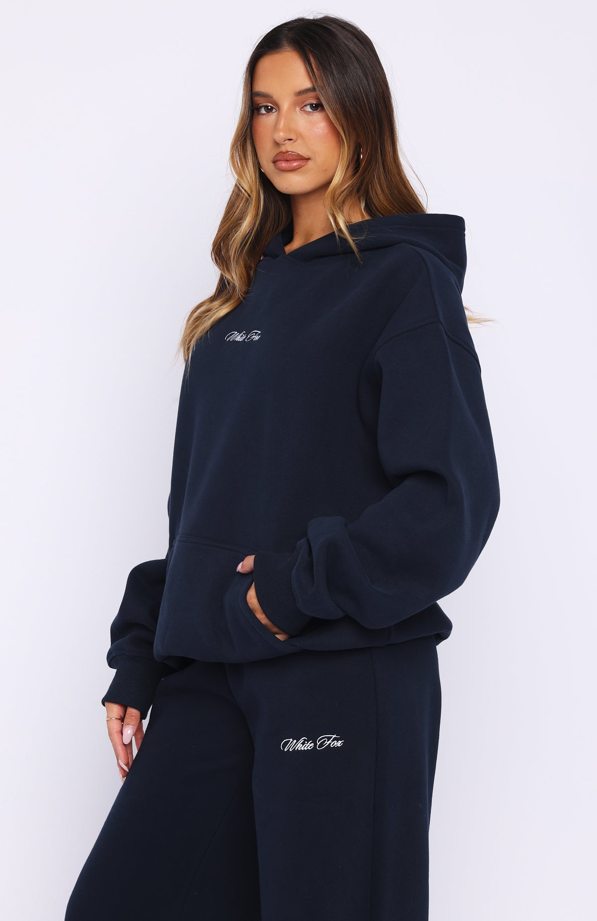 Wishing For It Oversized Hoodie Navy - Image 3