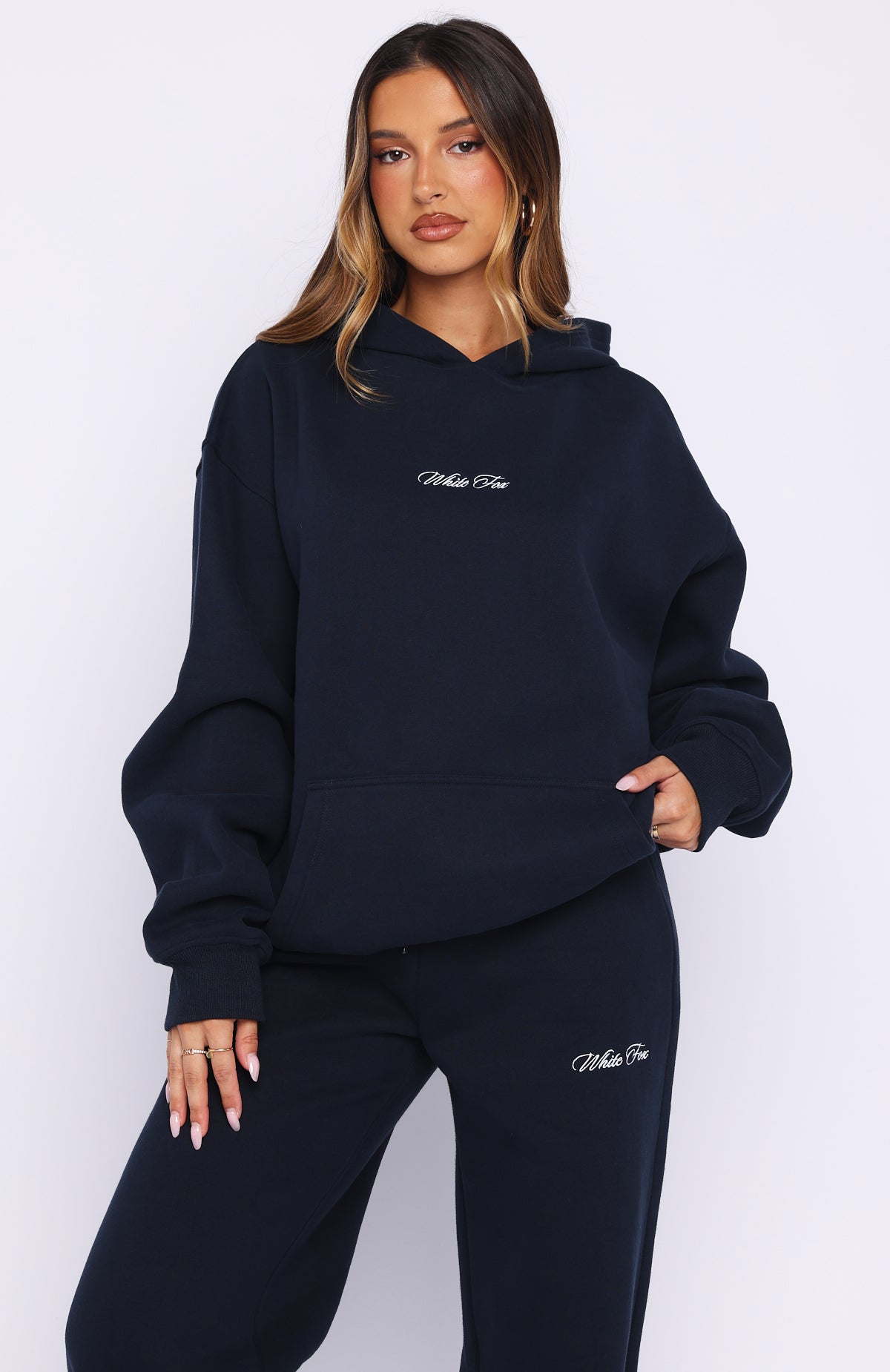 Wishing For It Oversized Hoodie Navy - Image 2