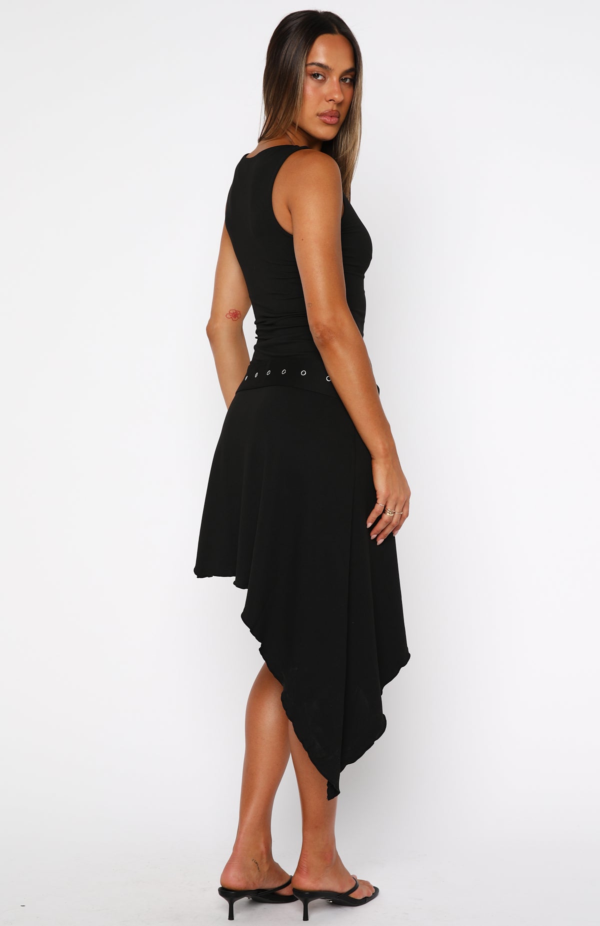 Worth My Time Midi Dress Black - Image 4