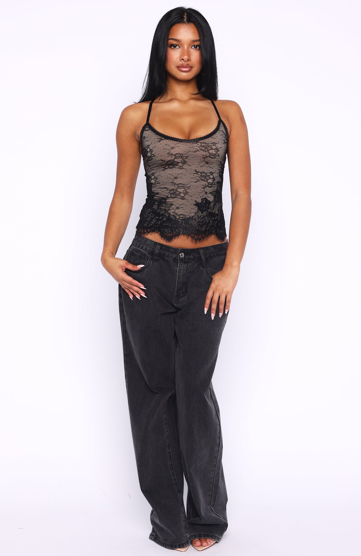You Came Back Lace Top Black - Image 5