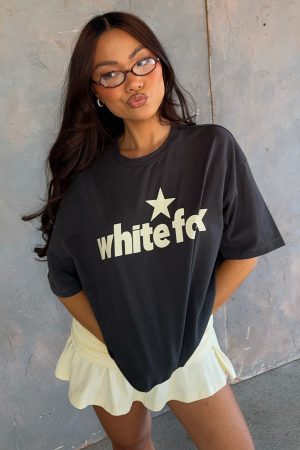 From The Archives Charli Oversized Tee Charcoal