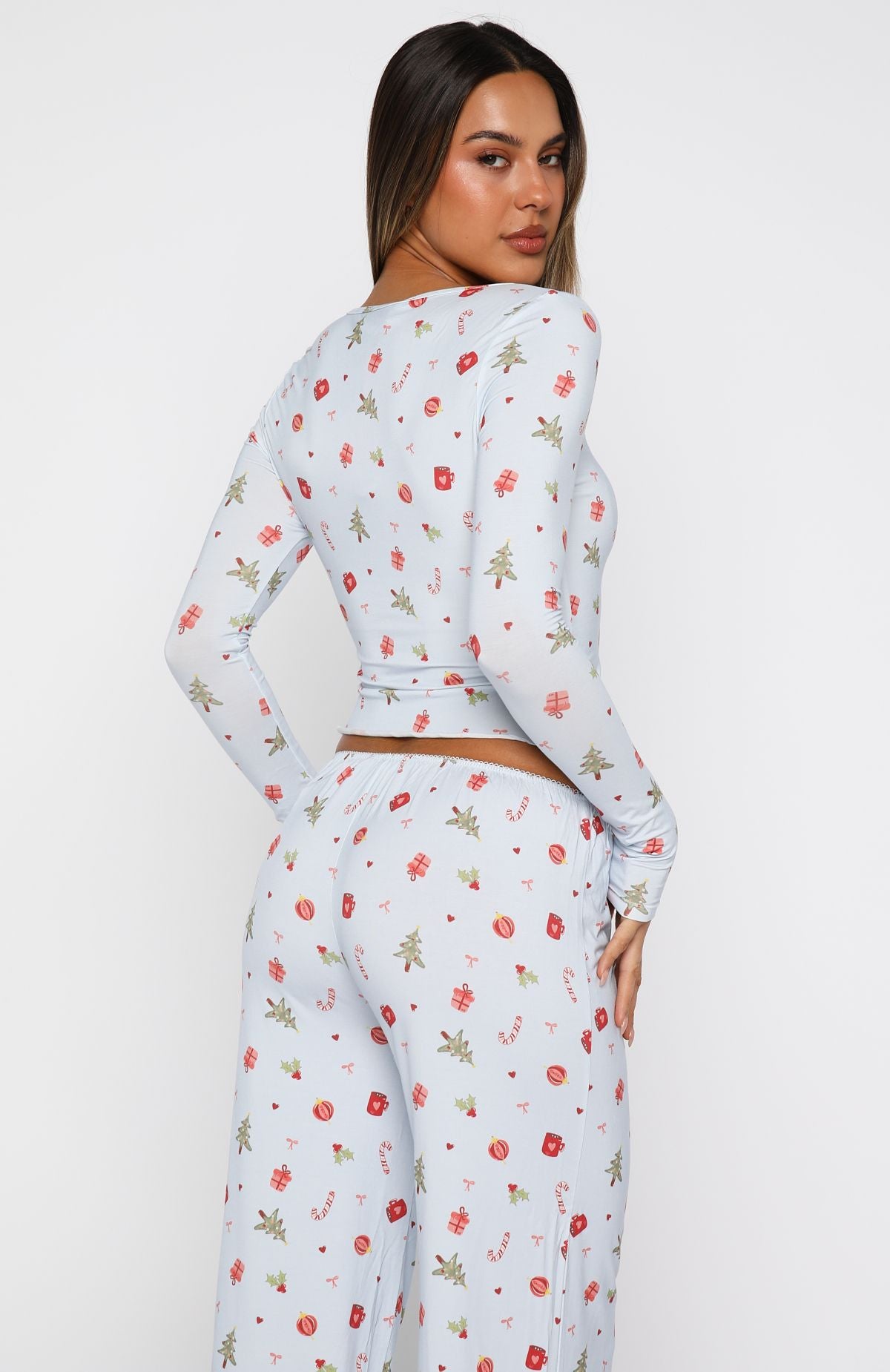 Dreamy Long Sleeve Pyjama Top Jingle Joy - Image 5