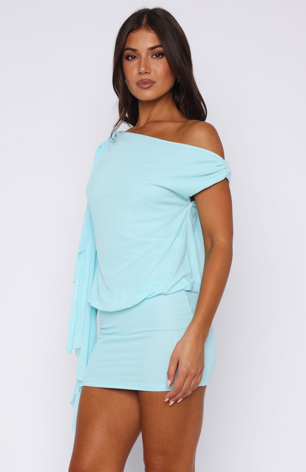 Sicilian Dreams Mini Dress Blue - Image 4