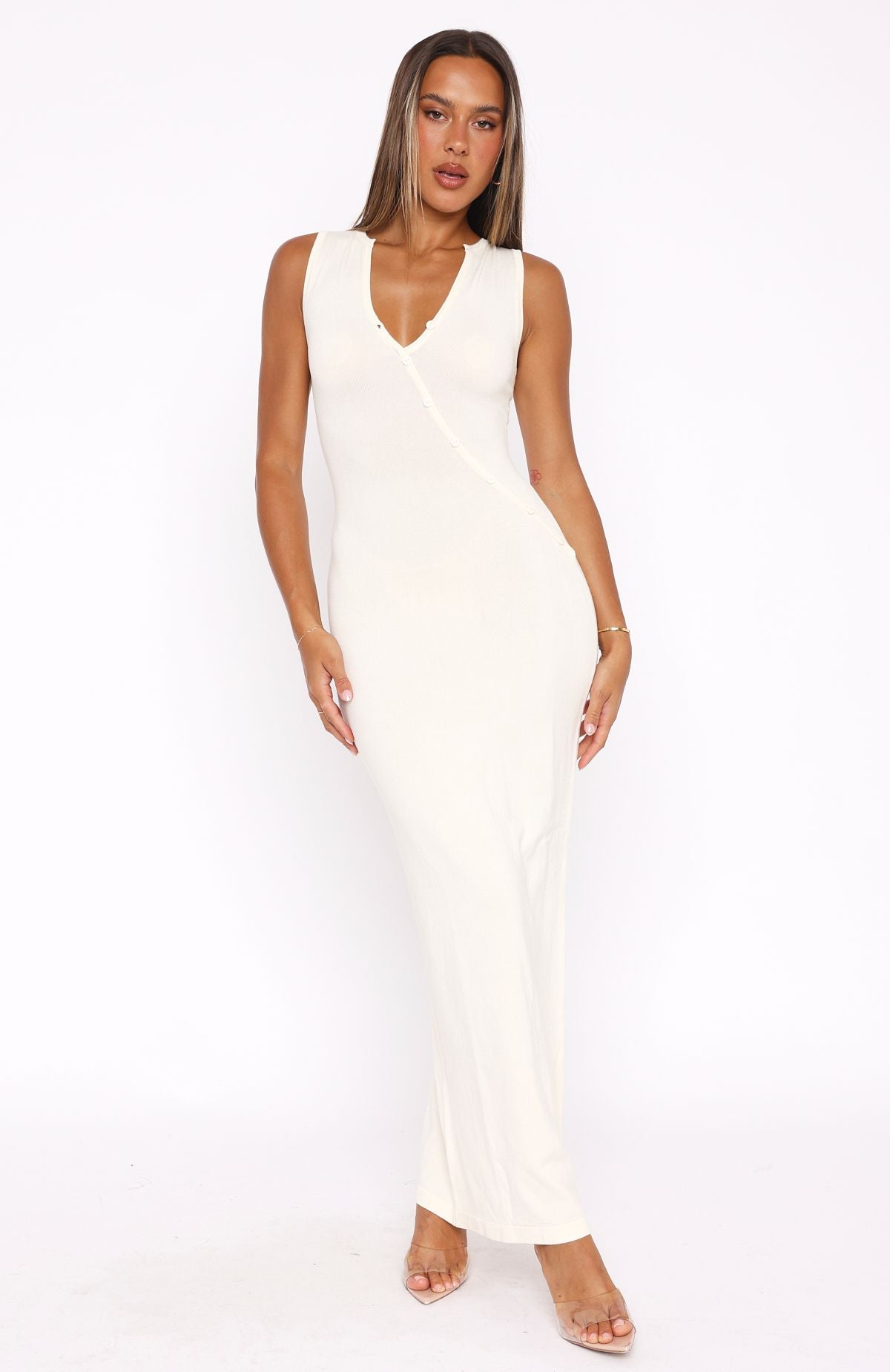She's Back Maxi Dress Off White - Image 2