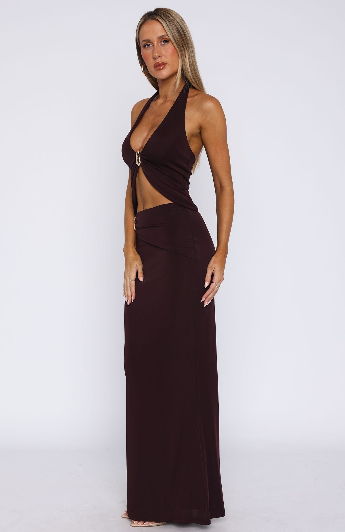 Forever And Ever Maxi Skirt Plum - Image 3