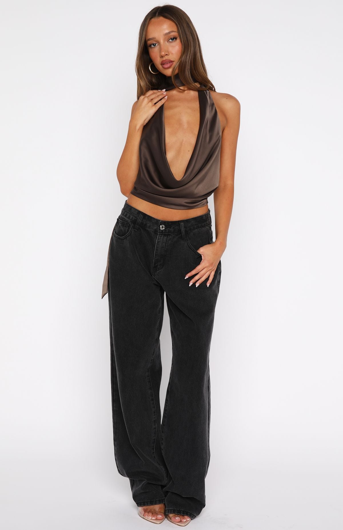 Show Me Better Halter Top Mocha - Image 6