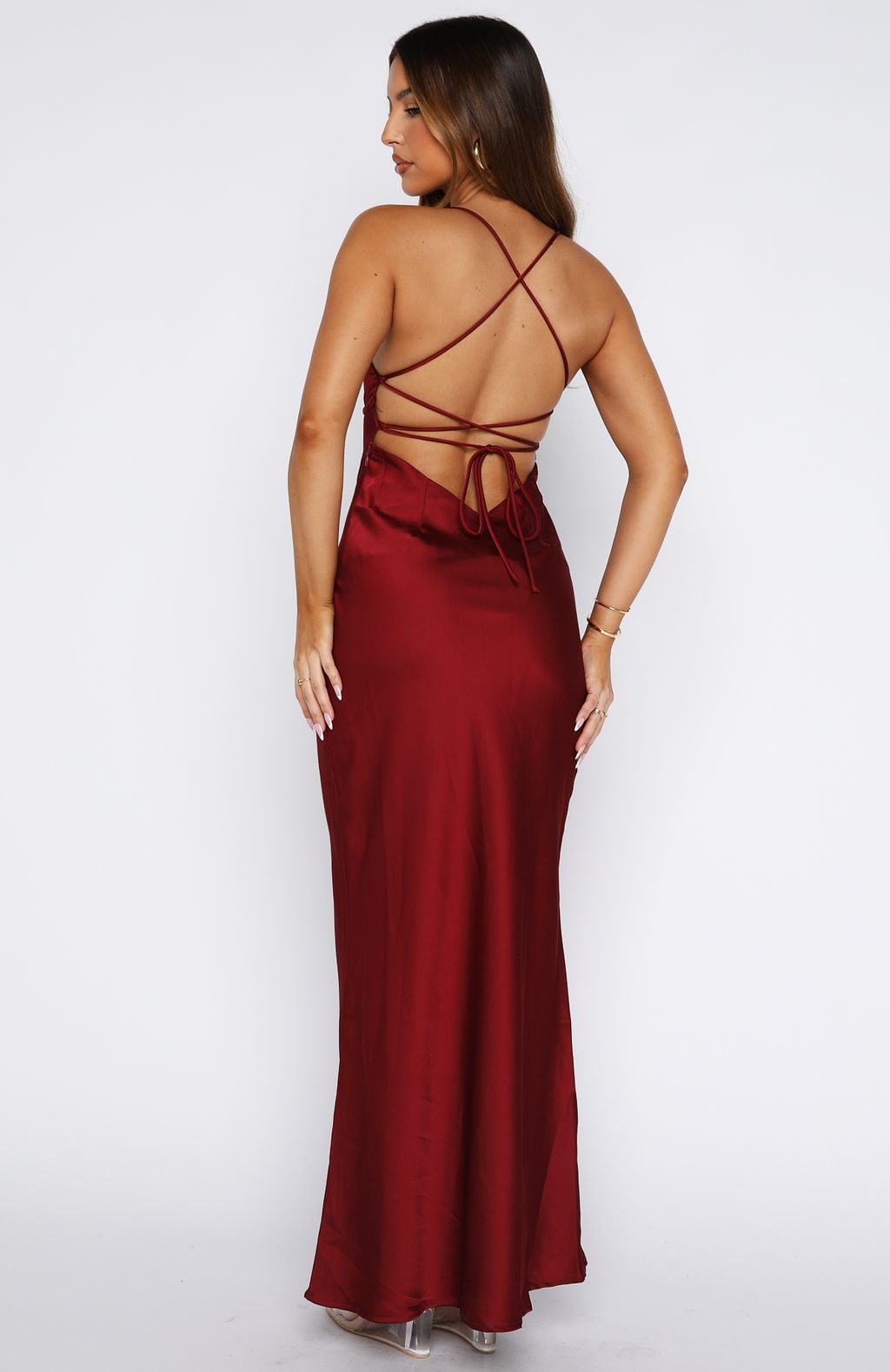It's Not The Same Maxi Dress Burgundy - Image 5