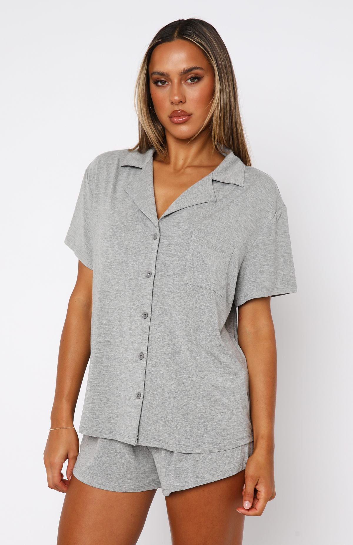 Dreamscape Pyjama Set Grey Marle - Image 2