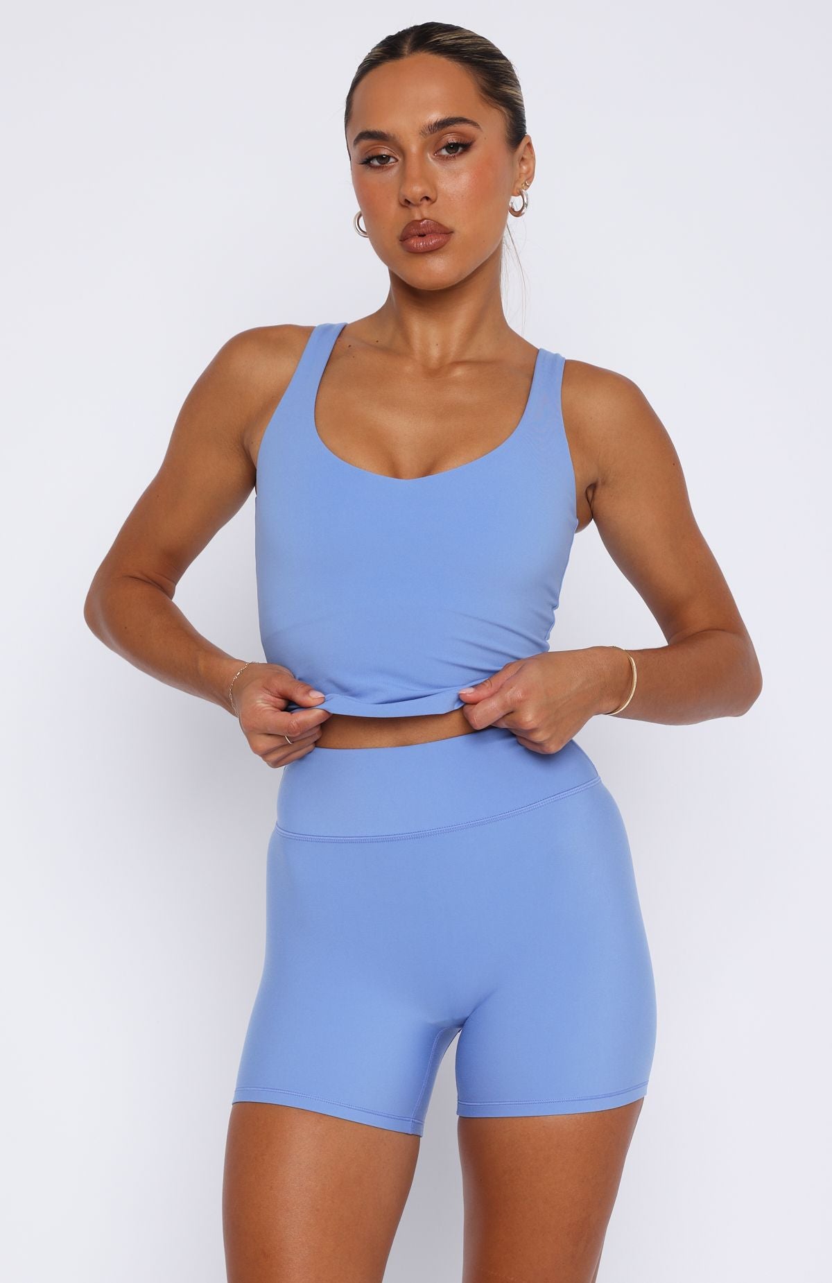 Keep Up High Waisted Shorts 4 Blueberry - Image 2