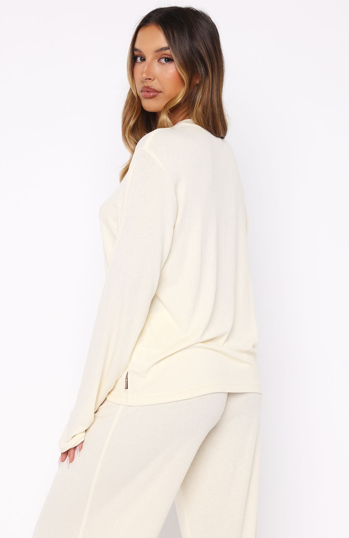 Wish Upon A Star Pyjama Long Sleeve Top Off White - Image 4