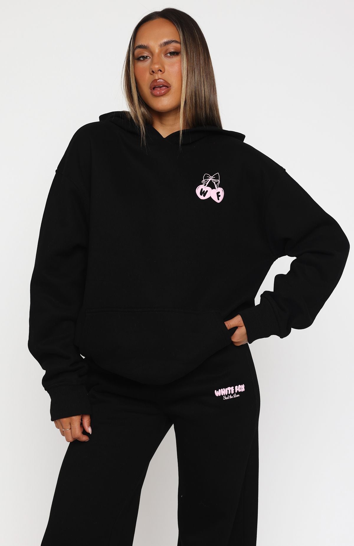 Feel The Love Oversized Hoodie Black - Image 2