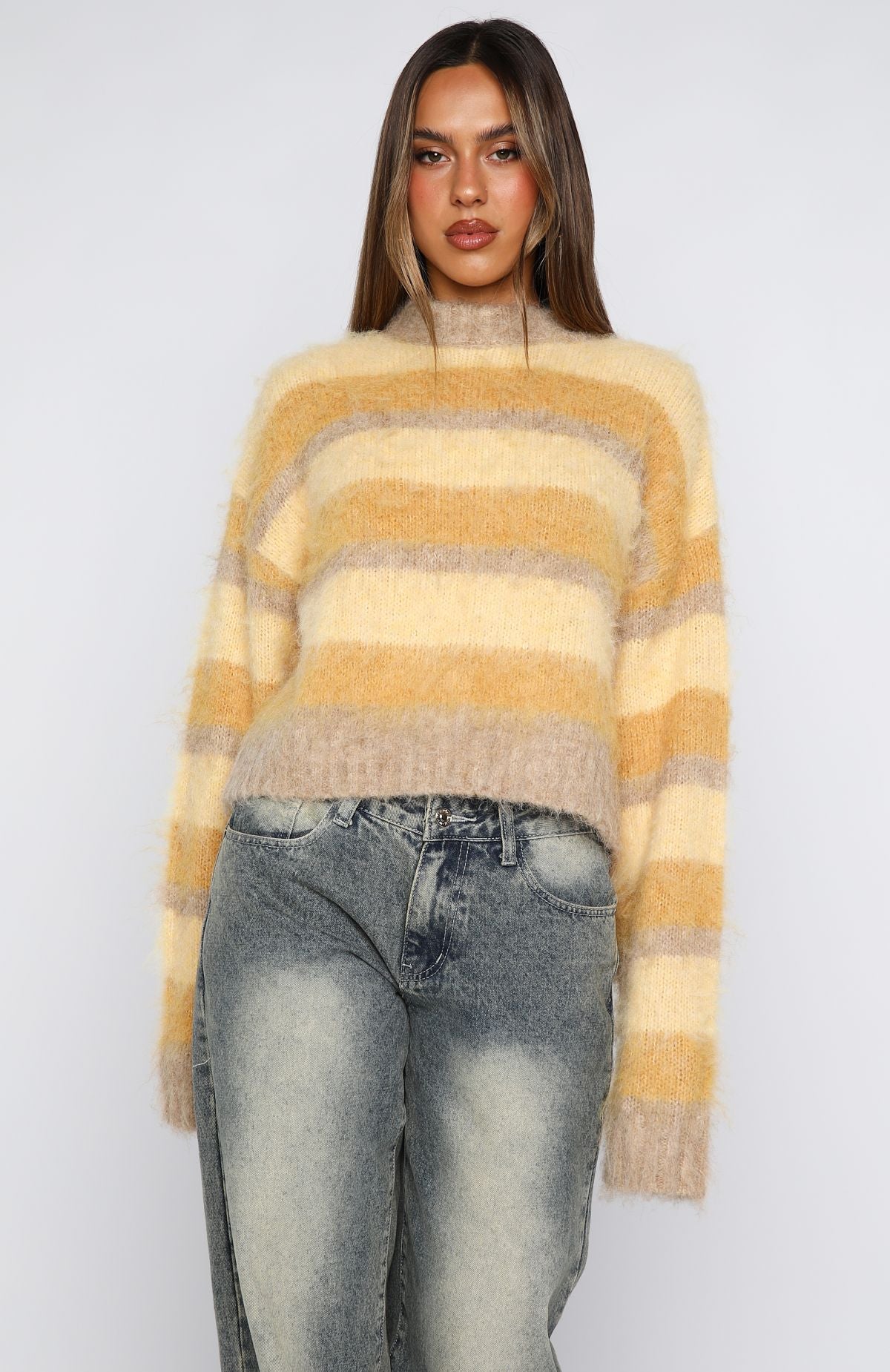 Soft Embrace Knit Sweater Honeycomb Stripe - Image 2