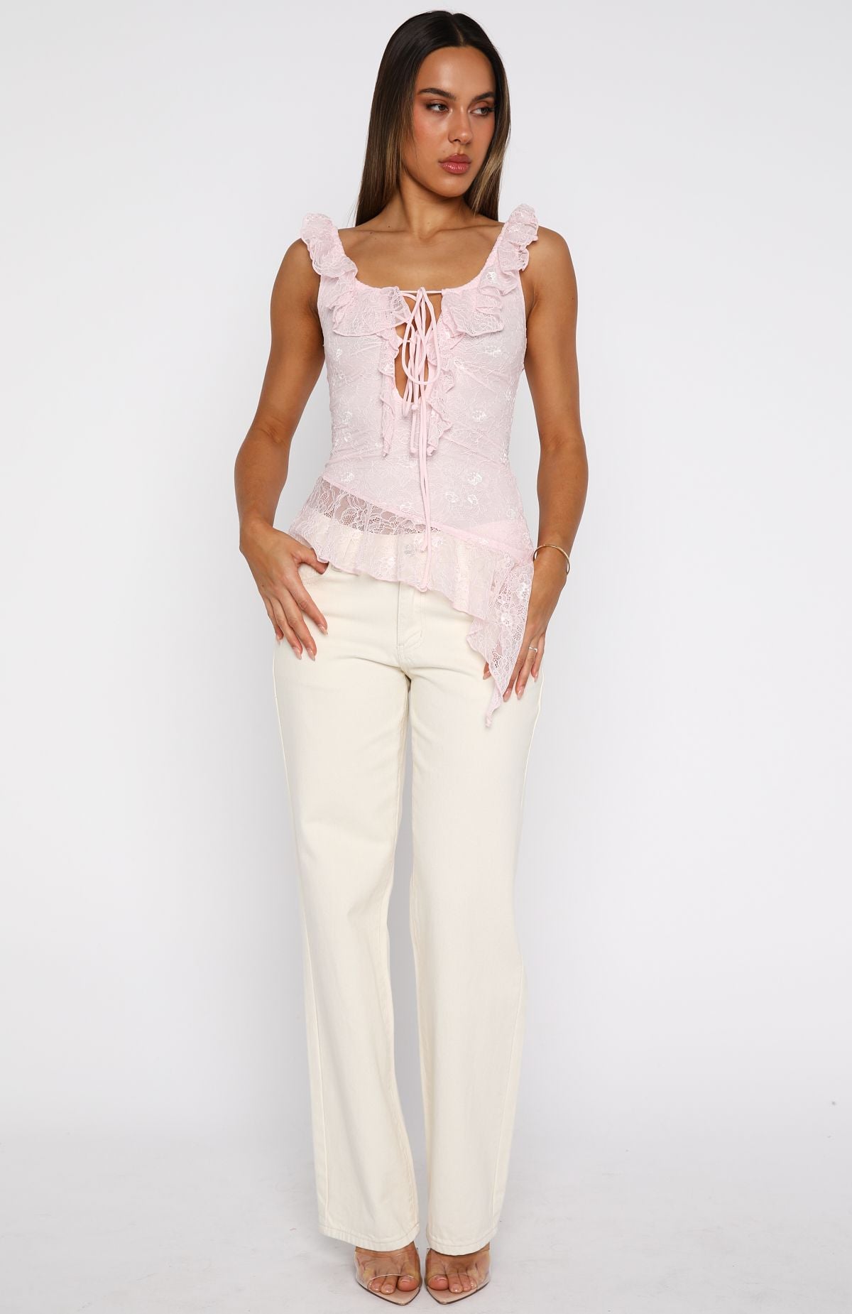 So Iconic Lace Top Baby Pink - Image 5