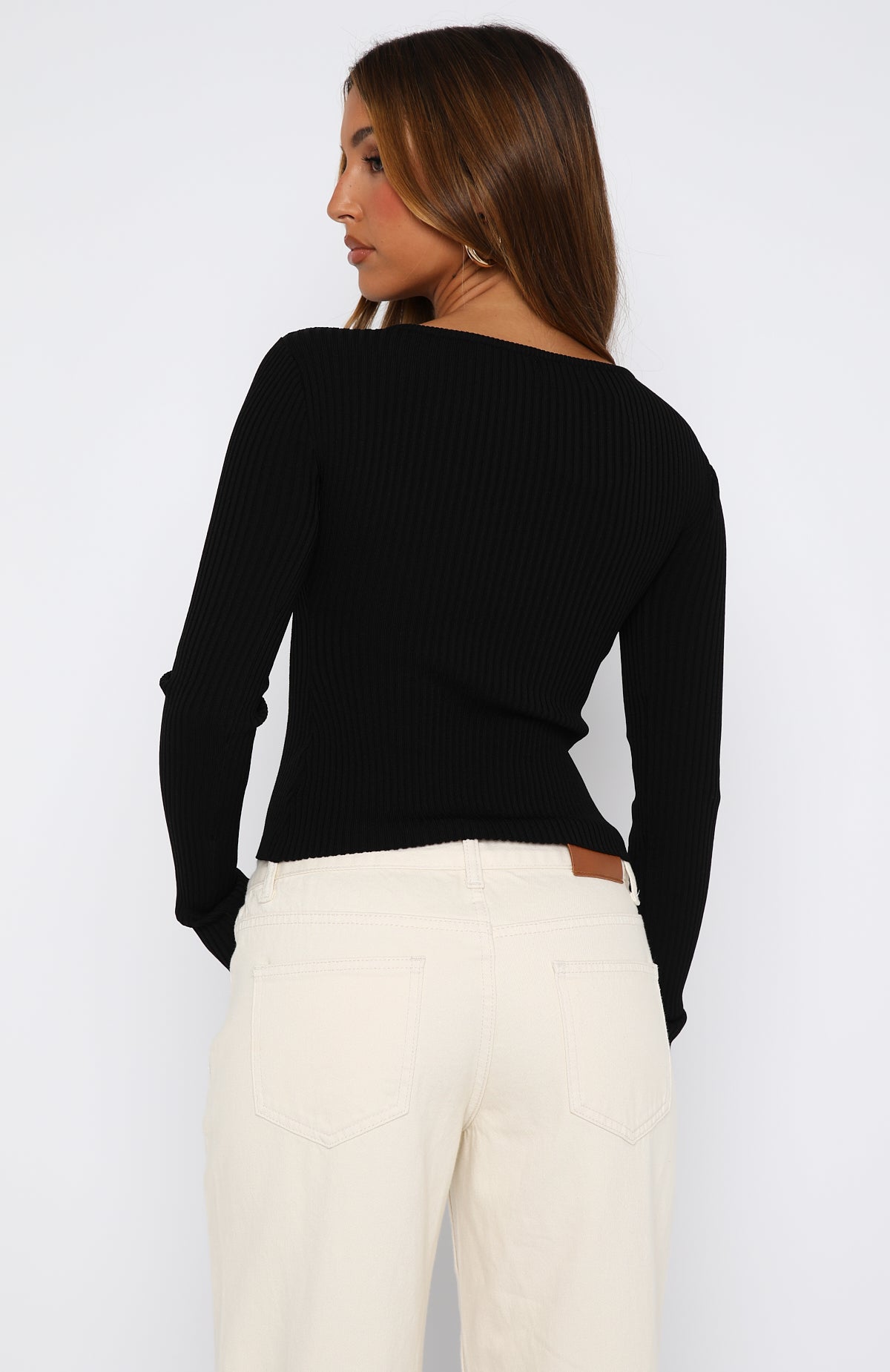 Notice Me Long Sleeve Top Black - Image 4