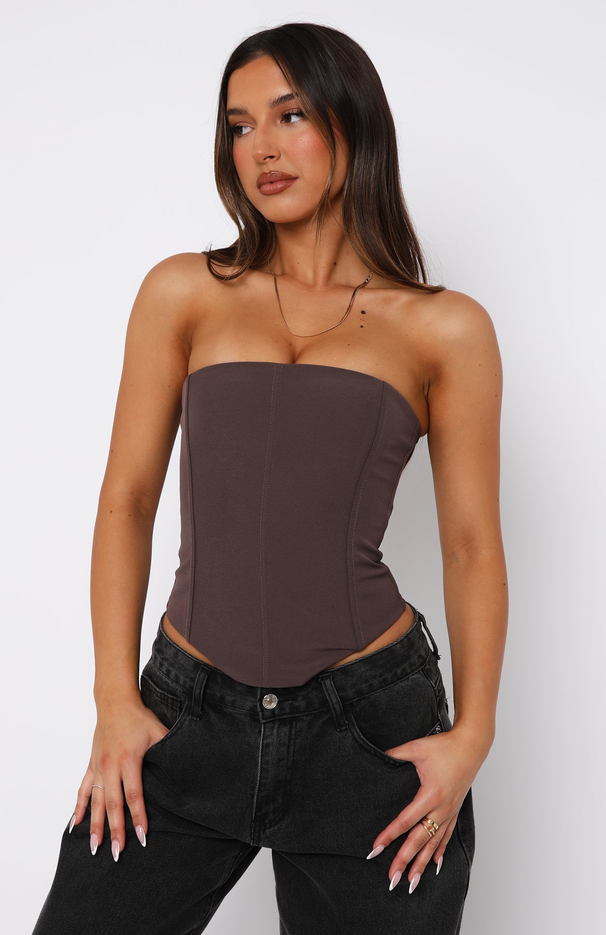 Let It Go Strapless Bustier Chocolate - Image 2