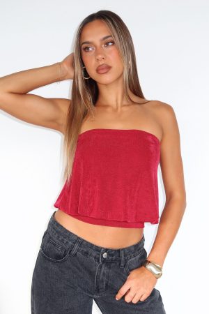 Meant To Amaze Strapless Top Berry