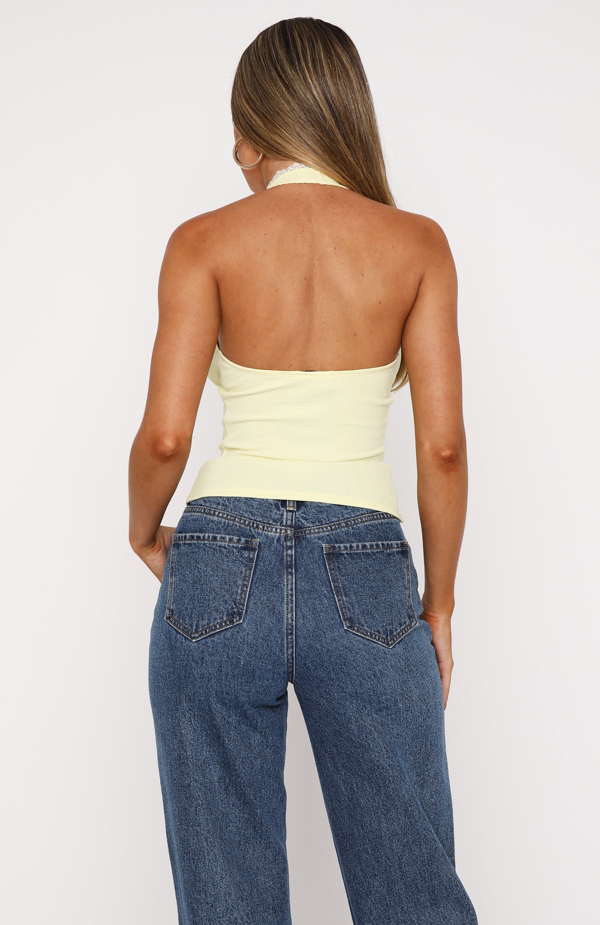 Believing The Lies Halter Top Lemon - Image 4