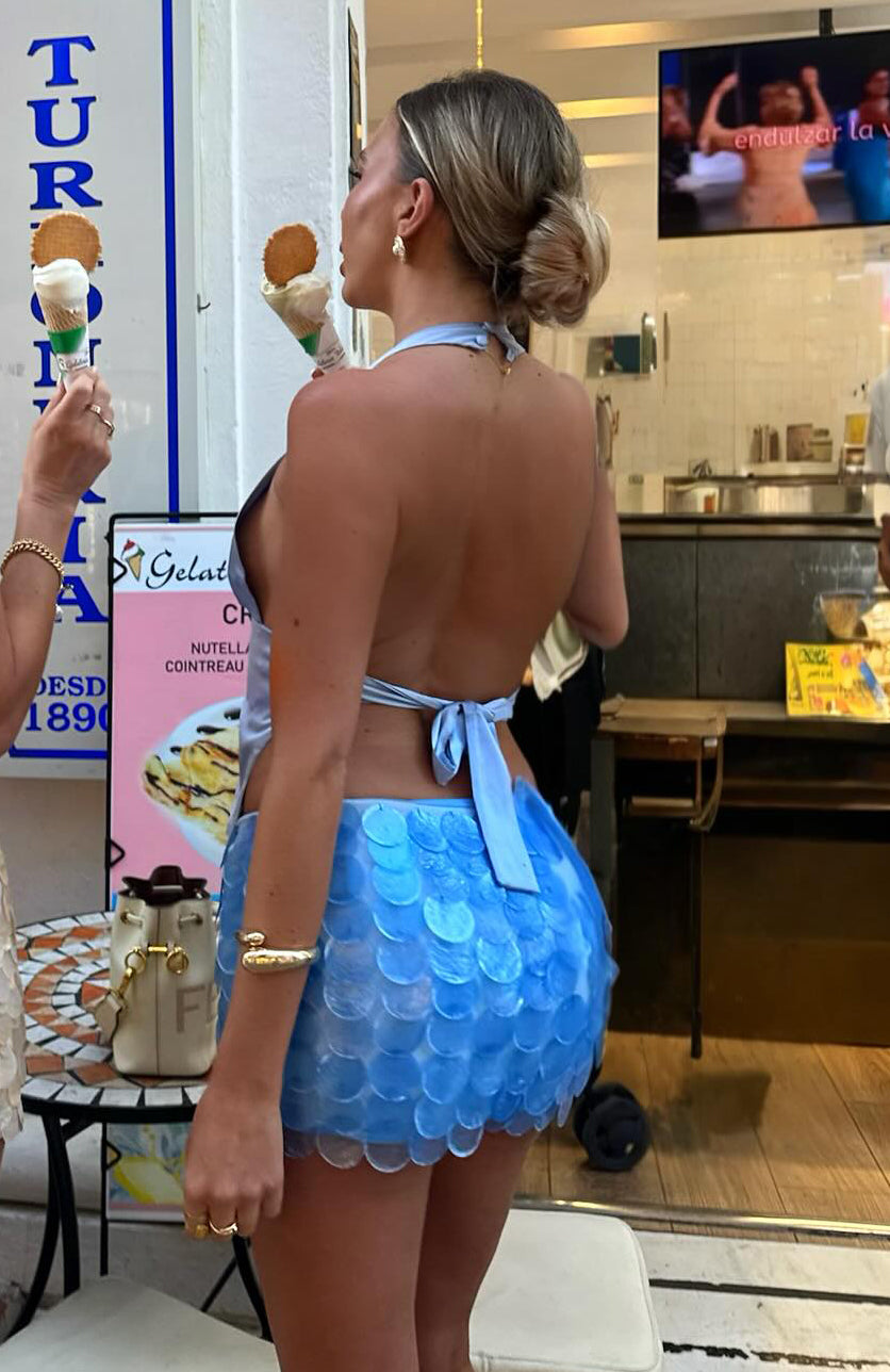 Here For Me Halter Top Blue - Image 8