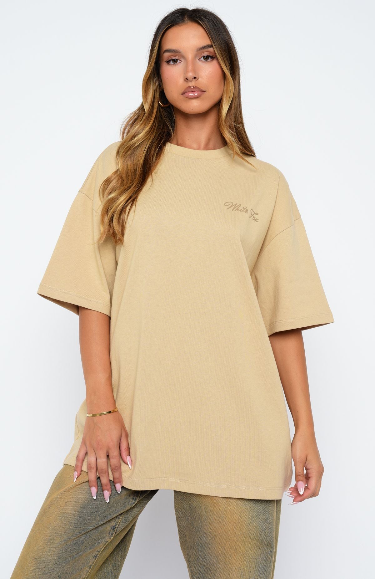 Creative Studios Oversized Tee Oatmeal - Image 3