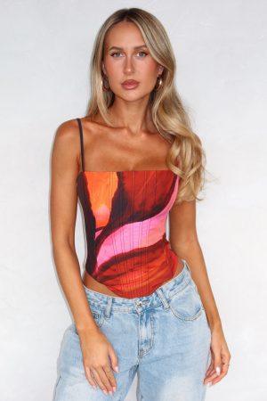 You'll Be Ok Bustier Sunset Petal