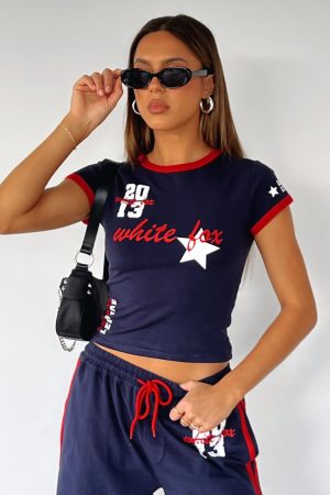 All Star Season Baby Tee Navy