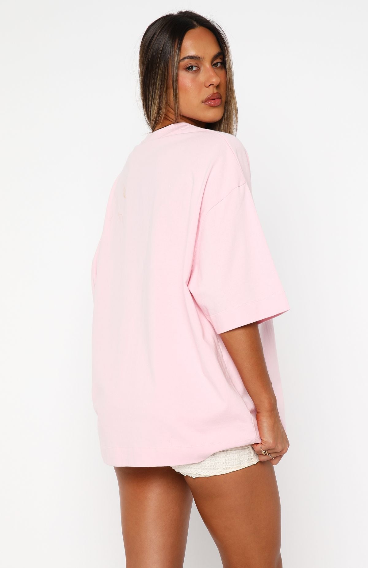 Own Your Glow Oversized Tee Pink - Image 4