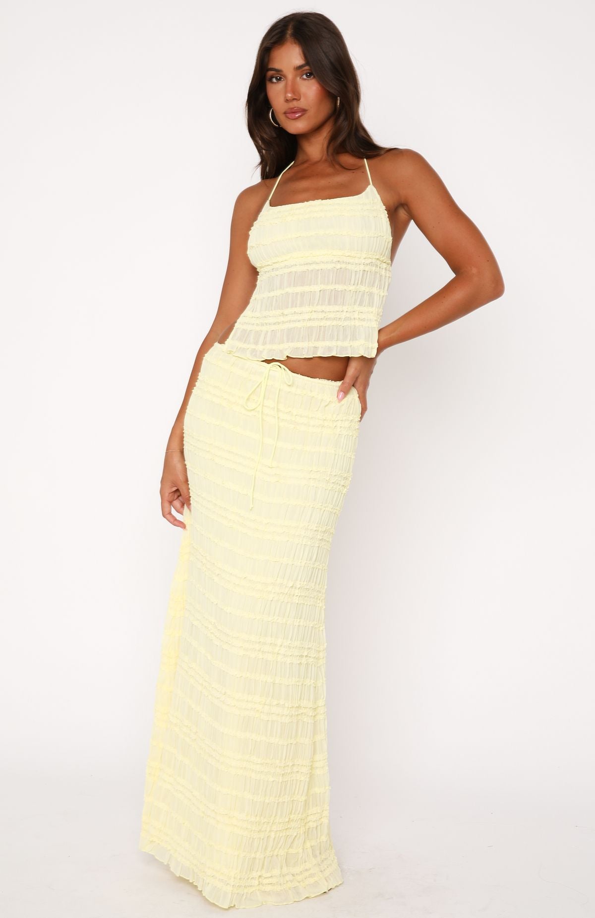 Hold Out Halter Top Lemon - Image 5