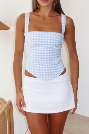 Crossed Your Mind Bustier Baby Blue