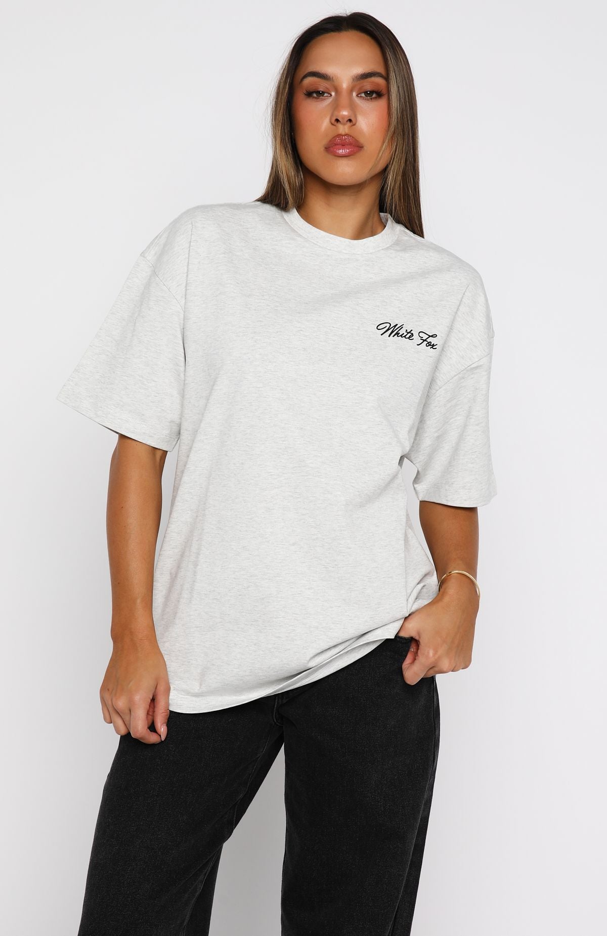 Creative Studios Oversized Tee Grey Marle - Image 3