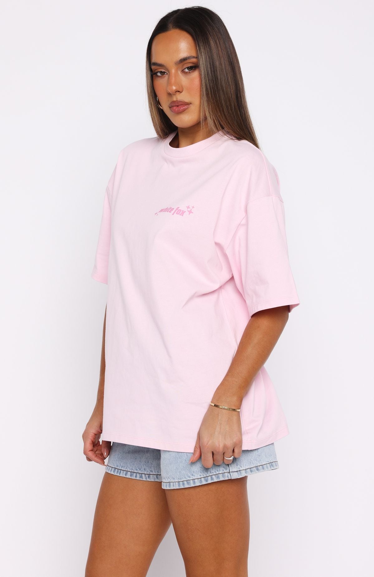 Pretty In Print Oversized Tee Pink - Image 4