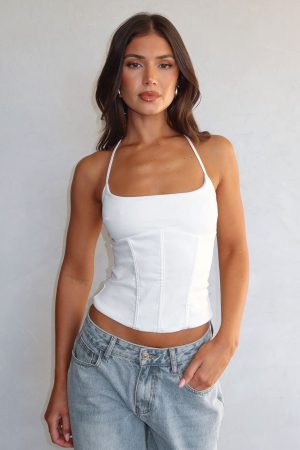 Take Care Bustier White