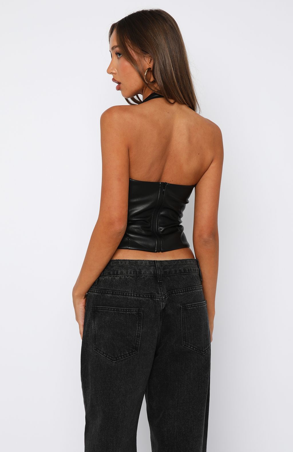 Too Much To Handle PU Top Black - Image 4