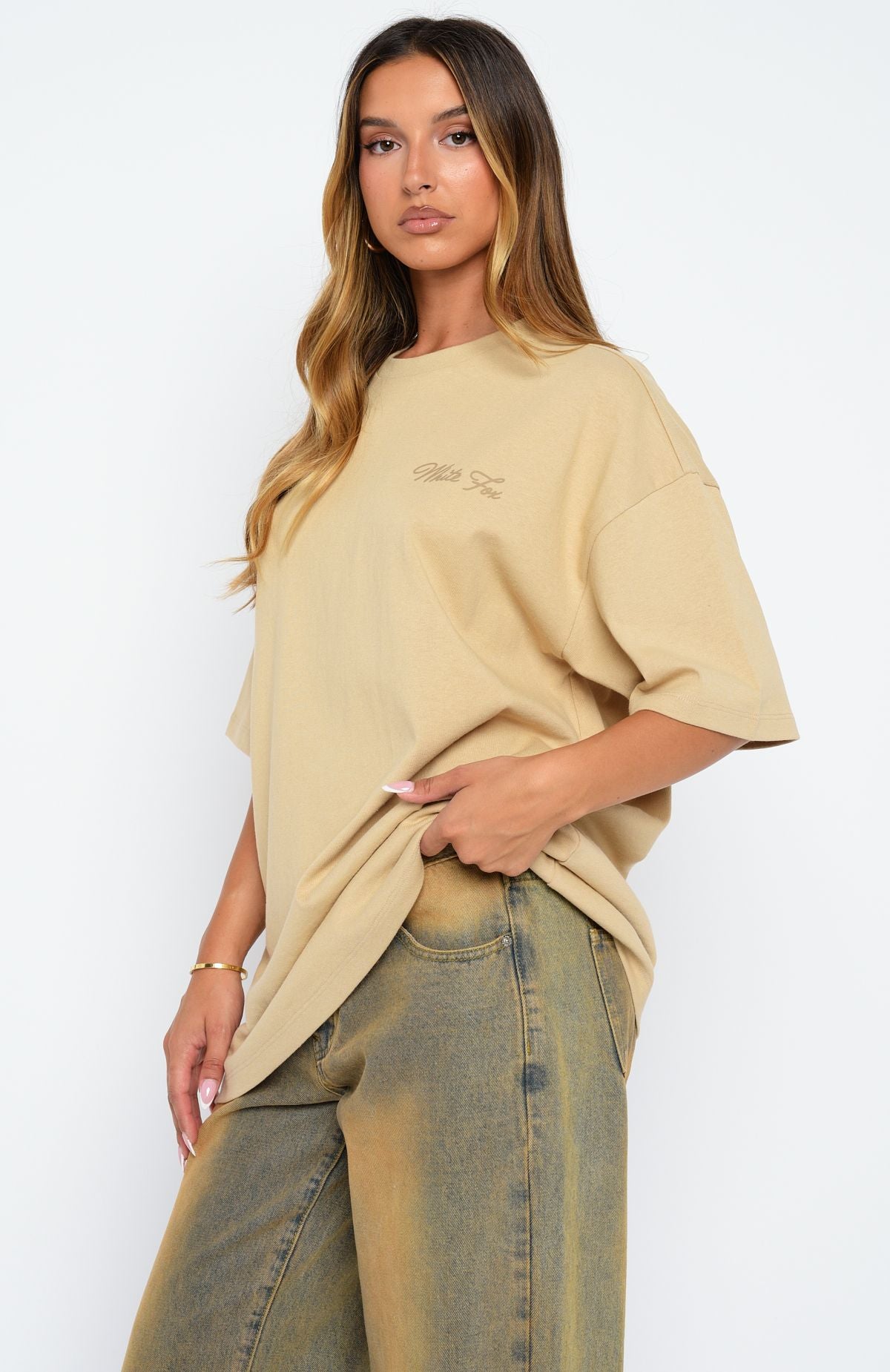 Creative Studios Oversized Tee Oatmeal - Image 4