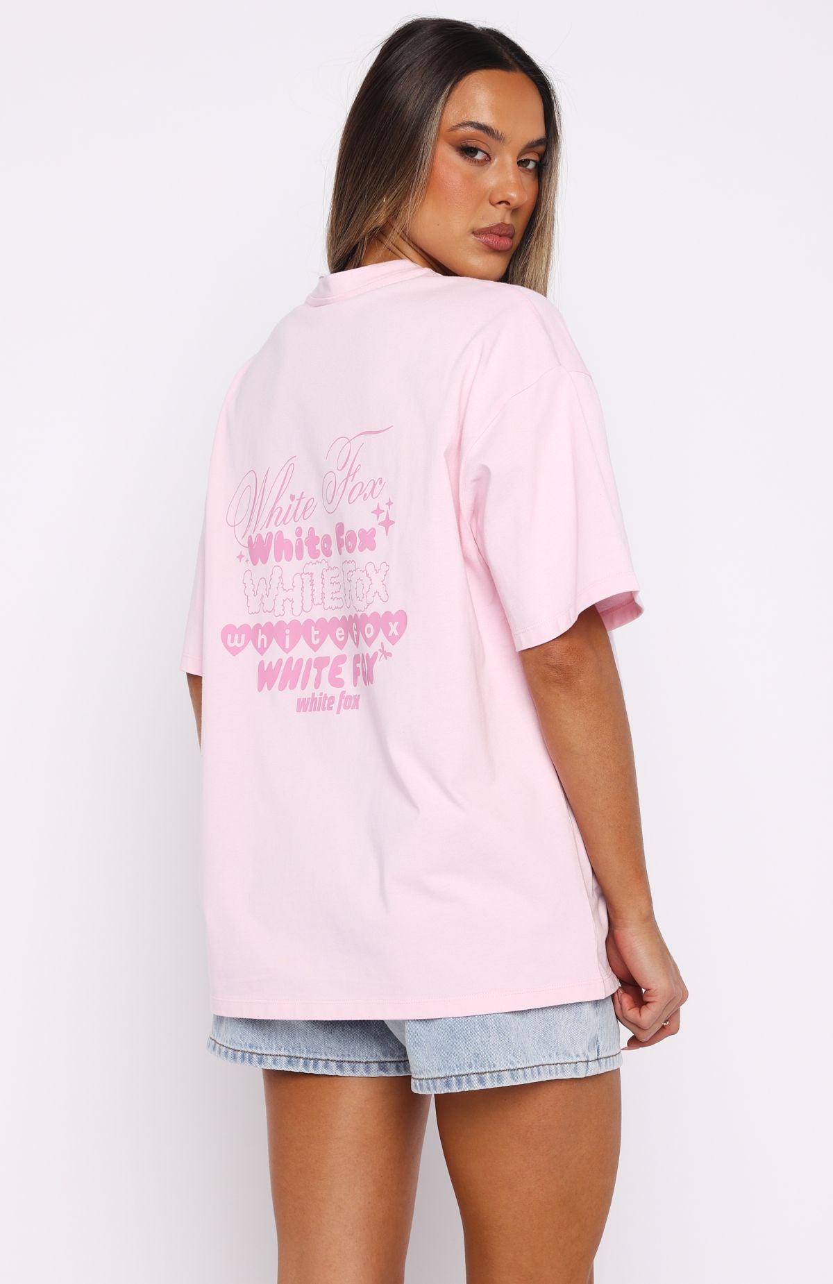 Pretty In Print Oversized Tee Pink - Image 5