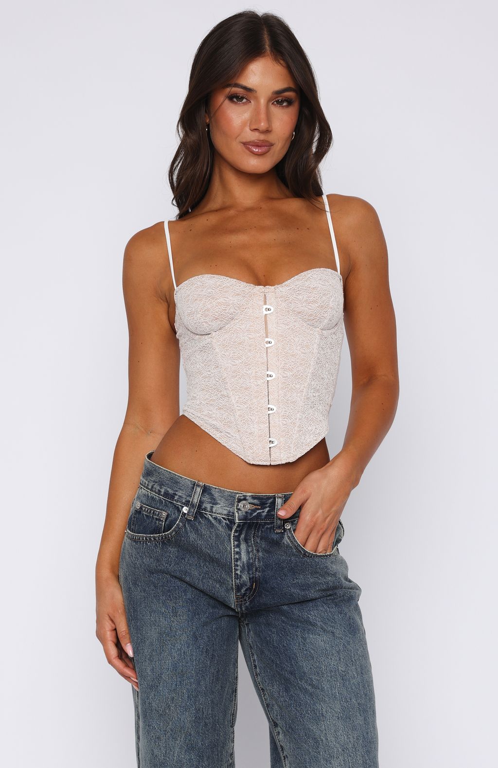 Don't Get Greedy Bustier White - Image 2