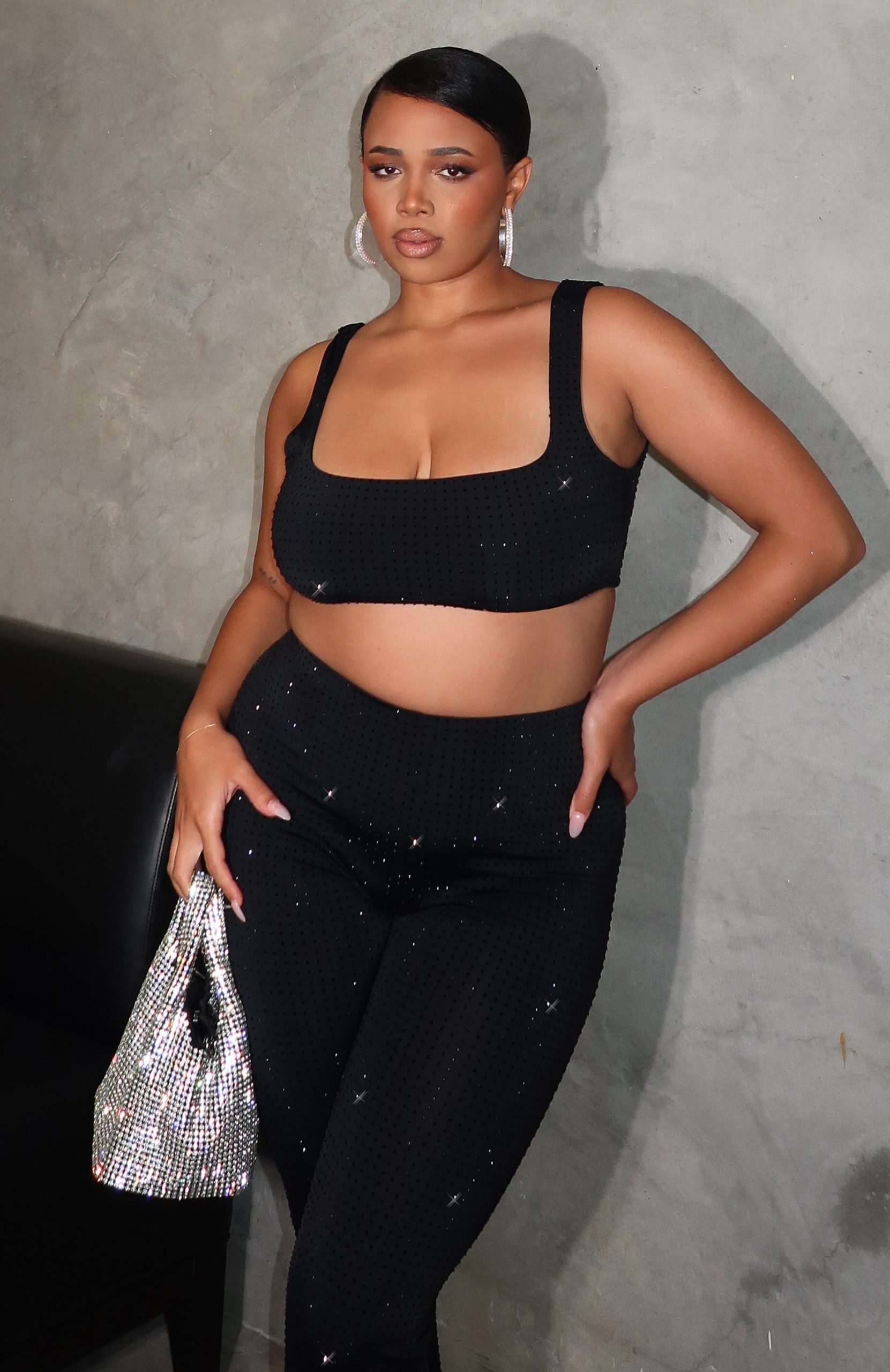 Running Late Embellished Crop Black - Image 6