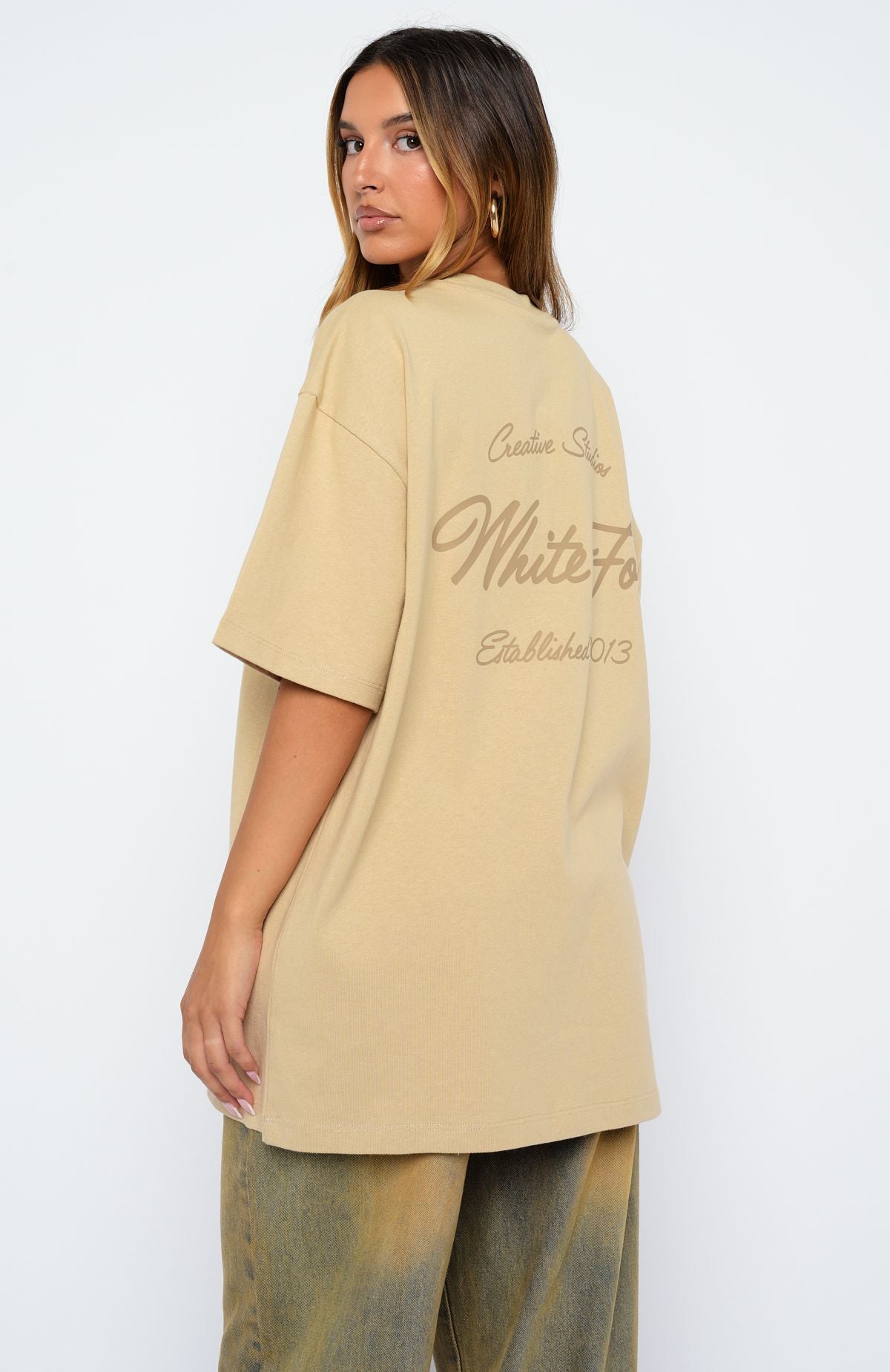 Creative Studios Oversized Tee Oatmeal - Image 5